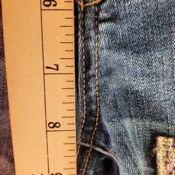 American Eagle Altered Hand Embroidered Shorts Sashiko, Boro, Patchwork,… - Picture 15 of 16